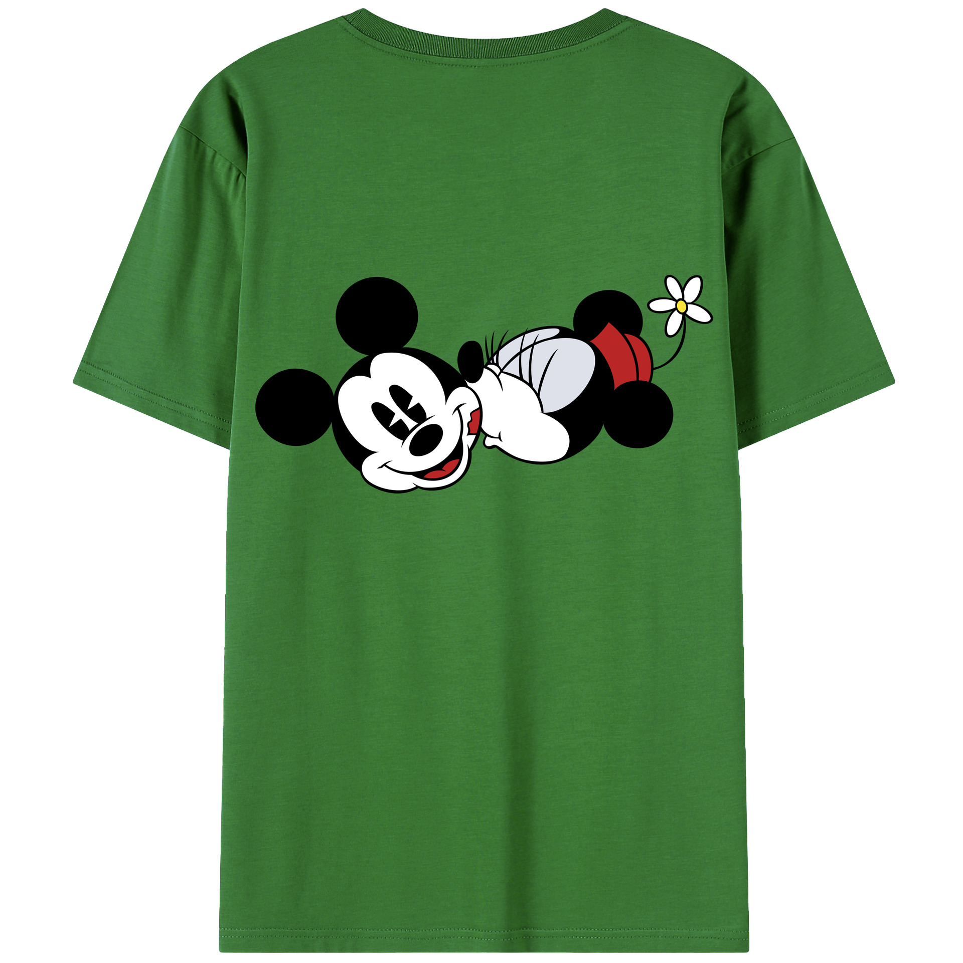 （画像用） ミッキーマウス Mickey Mouse レディース半袖Tシャツ(バックプリント)
